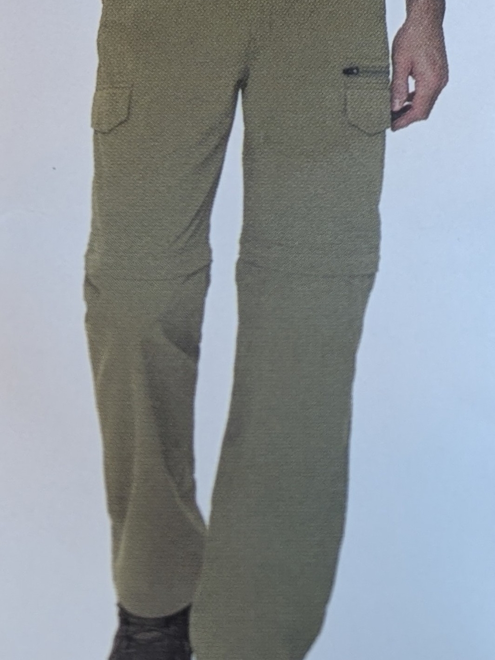 Men's Tan Convertible  Cargo Pants with Utility Pockets